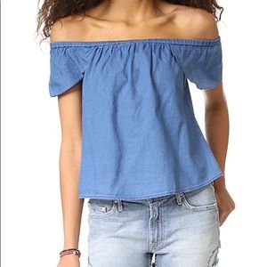 Madewell Denim off the shoulder top size XS